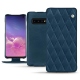 Housse cuir Samsung Galaxy S10 - Blu mediterran - Couture