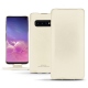Custodia in pelle Samsung Galaxy S10 - Blanc PU