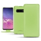 Funda de piel Samsung Galaxy S10 - Vert olive PU