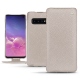 Samsung Galaxy S10 leather case - Taupe innocent