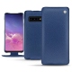 Capa em pele Samsung Galaxy S10 - Bleu frisson