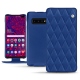 Funda de piel Samsung Galaxy S10+ - Bleu océan - Couture ( Nappa - Pantone 293C ) 