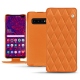 가죽 커버 Samsung Galaxy S10+ - Orange - Couture ( Nappa - Pantone 1495U ) 