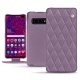 Housse cuir Samsung Galaxy S10+ - Lilas - Couture ( Nappa - Pantone 2645U ) 