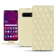 Capa em pele Samsung Galaxy S10+ - Ivoire - Couture ( Sleek P C12 - White ) 