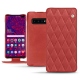 Housse cuir Samsung Galaxy S10+ - Cerise vintage - Couture