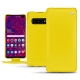 Samsung Galaxy S10+ leather case - Jaune fluo