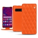 Capa em pele Samsung Galaxy S10+ - Orange fluo - Couture