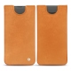 Samsung Galaxy S10 leather pouch - Mandarine vintage ( Pantone 165C ) 