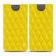 Custodia in pelle Samsung Galaxy S10 - Jaune fluo - Couture