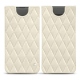 Pochette cuir Samsung Galaxy S10 - Blanc escumo - Couture