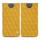 Lederschutzhülle Samsung Galaxy S10+ - Jaune soulèu - Couture