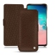 Samsung Galaxy S10E leather case - Châtaigne ( Pantone 476C ) 