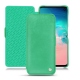 Samsung Galaxy S10E leather case - Menthe vintage ( Pantone 562C ) 