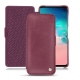 Samsung Galaxy S10E leather case - Prune vintage ( Pantone 512C ) 