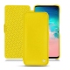 Housse cuir Samsung Galaxy S10E - Jaune fluo