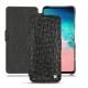 Samsung Galaxy S10E leather case - Autruche nero