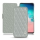 Capa em pele Samsung Galaxy S10E - Gris - Couture ( Nappa - Pantone W428C ) 