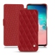 Capa em pele Samsung Galaxy S10E - Rouge - Couture ( Nappa - Pantone 199C ) 