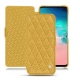 Housse cuir Samsung Galaxy S10E - Mimosa - Couture ( Pantone 141C ) 