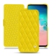 硬质真皮保护套 Samsung Galaxy S10E - Jaune fluo - Couture