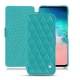 Samsung Galaxy S10E leather case - Bleu fluo - Couture