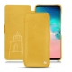 Housse cuir Samsung Galaxy S10E - Jaune soulèu