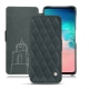 Samsung Galaxy S10E leather case - Blu marino - Couture