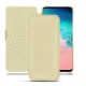 Housse cuir Samsung Galaxy S10E - Beige PU