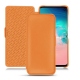 Samsung Galaxy S10E leather case - Orange PU