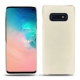 Coque cuir Samsung Galaxy S10E - Blanc ( Nappa - White ) 