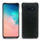 Coque cuir Samsung Galaxy S10E - Dark vintage ( Roughtcut - Black#5256 ) 
