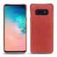 Samsung Galaxy S10E leather cover - Cerise vintage ( Pantone 185C ) 