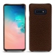 Samsung Galaxy S10E leather cover - Châtaigne ( Pantone 476C ) 