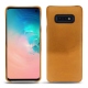 Coque cuir Samsung Galaxy S10E - Or Maïa ( Pantone 871C ) 