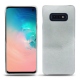Coque cuir Samsung Galaxy S10E - Platinium ( Pantone 877C ) 