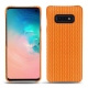 Samsung Galaxy S10E leather cover - Abaca arancio