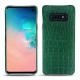 Funda de piel Samsung Galaxy S10E - Crocodile pino