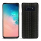 Custodia in pelle Samsung Galaxy S10E - Abaca nero