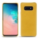 Coque cuir Samsung Galaxy S10E - Jaune soulèu