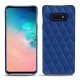 Funda de piel Samsung Galaxy S10E - Bleu océan - Couture ( Nappa - Pantone 293C ) 