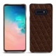 Funda de piel Samsung Galaxy S10E - Châtaigne - Couture ( Pantone 476C ) 