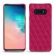 Coque cuir Samsung Galaxy S10E - Rose fluo - Couture