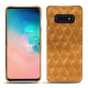 Custodia in pelle Samsung Galaxy S10E - Or Maïa - Couture