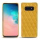 Samsung Galaxy S10E leather cover - Jaune soulèu - Couture