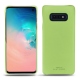 Coque cuir Samsung Galaxy S10E - Vert olive PU