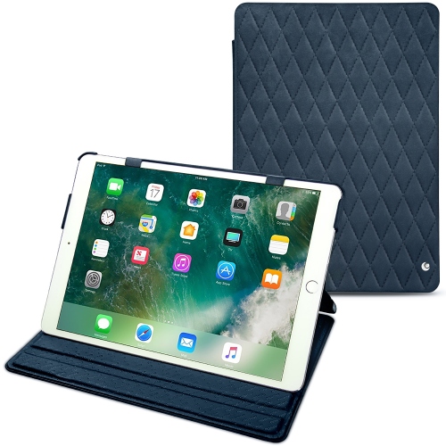 Custodia in pelle Apple iPad Air (2019)Jean vintage - Couture ( Pantone #2f414f  ) 