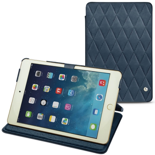 Apple iPad mini 5 leather caseJean vintage - Couture ( Pantone #2f414f  ) 