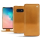 Housse cuir Samsung Galaxy S10E - Or Maïa ( Pantone 871C ) 