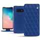 Custodia in pelle Samsung Galaxy S10E - Bleu océan - Couture ( Nappa - Pantone 293C ) 